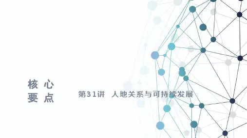 核心要点第31讲人地关系与可持续发展高三地理一轮复习