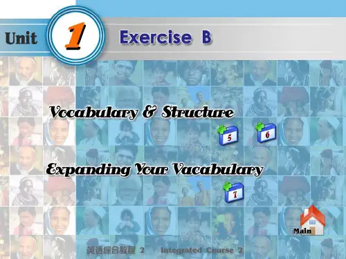 英语综合教程2(高职高专英语专业适用)Unit 1课件(exercise B)