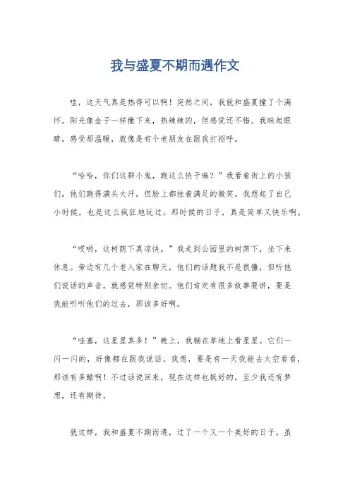 我与盛夏不期而遇作文