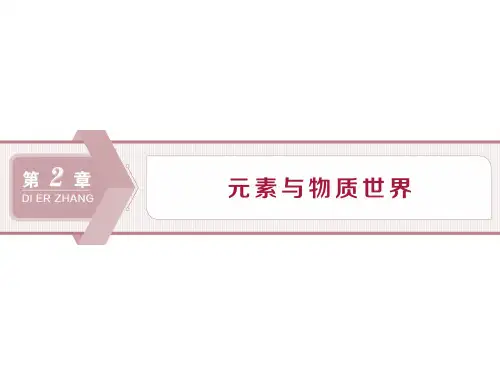 元素与物质世界 第1节 元素与物质的分类