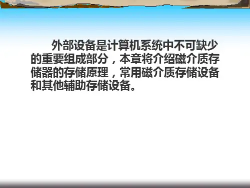 组成原理第七章外围设备