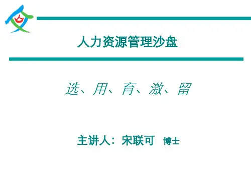 人力资源管理沙盘,人力资源老师