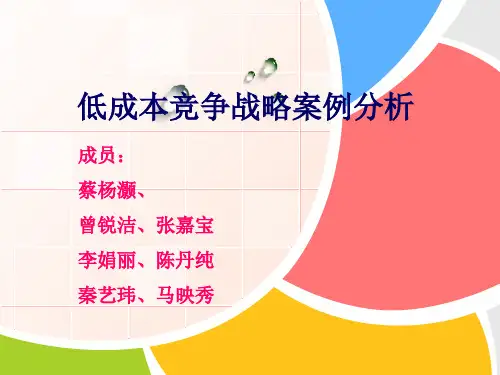 (第七组)低成本竞争战略案例分析最终版(1)