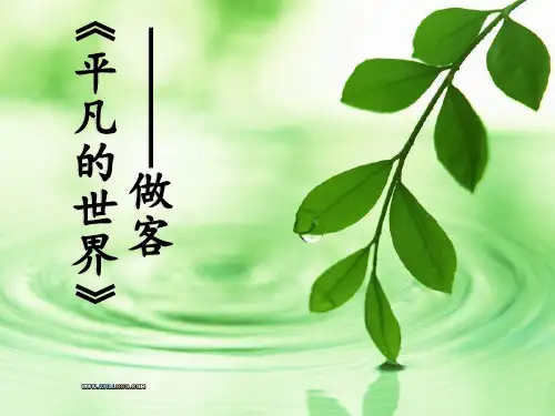 《平凡的世界》—做客 优秀课件