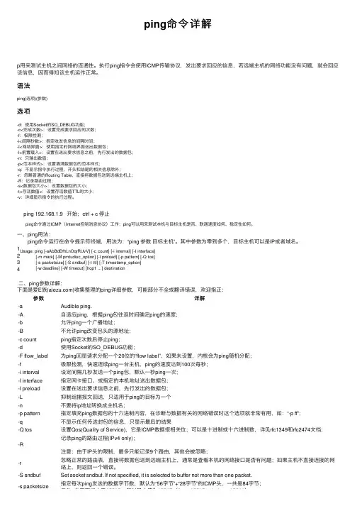 ping命令详解