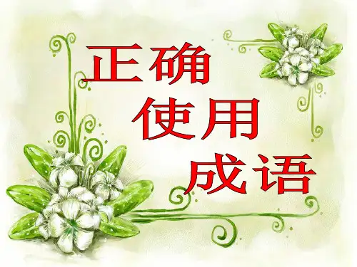 正确使用成语.ppt1
