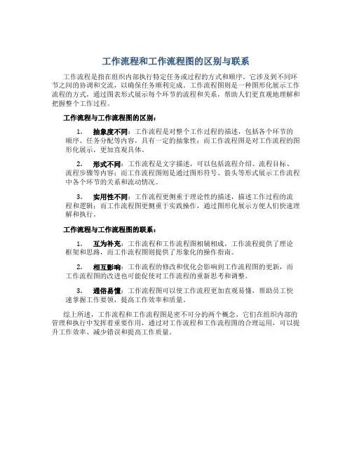 工作流程和工作流程图的区别与联系