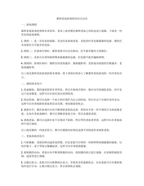 猫和老鼠游戏的知识点总结