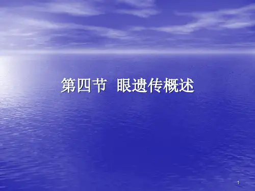 眼遗传概述全篇