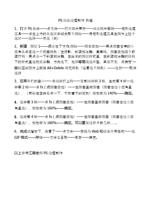 PS动态边框制作流程