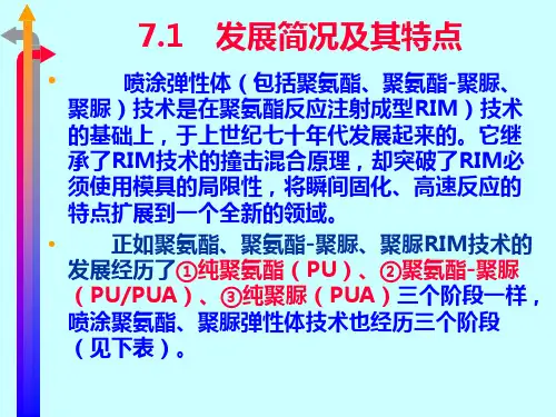 聚氨酯化学与工艺15喷涂聚氨酯脲弹性体ppt课件