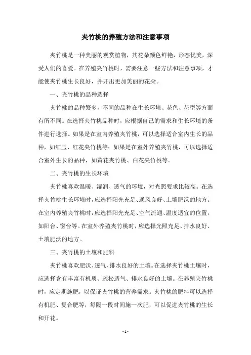 夹竹桃的养殖方法和注意事项
