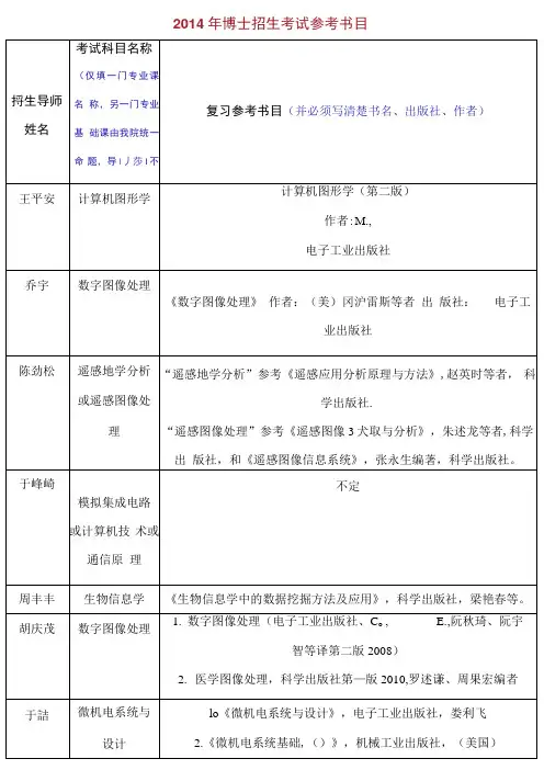 博士招生考试参考书.docx