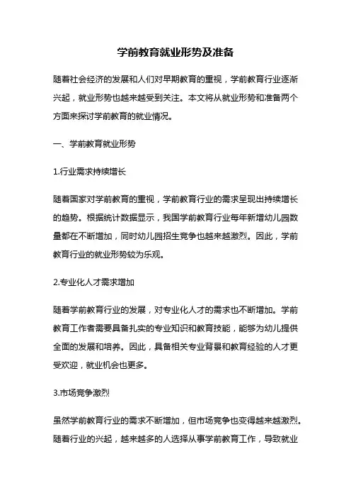 学前教育就业形势及准备