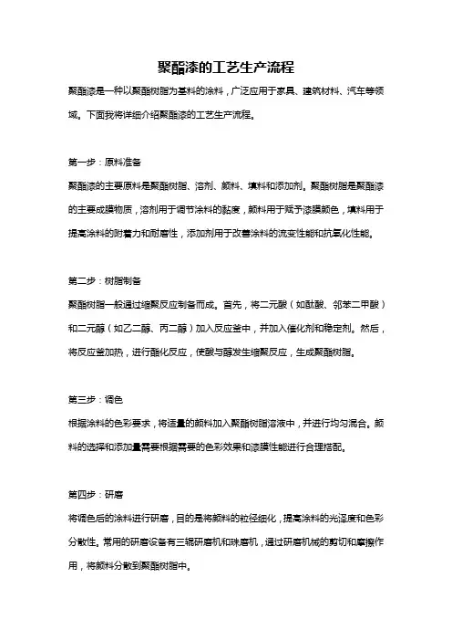聚酯漆的工艺生产流程