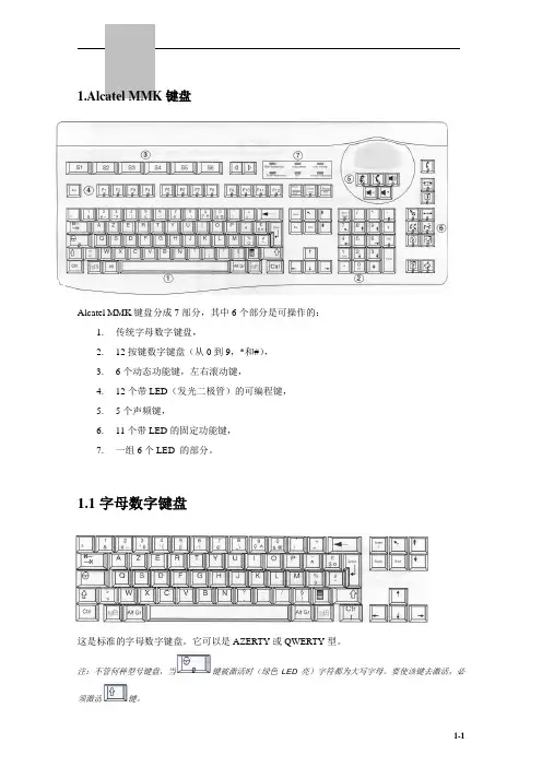 Alcatel话务台说明书全解