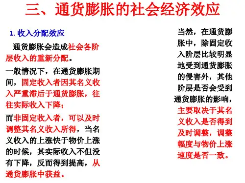 通货膨胀的社会经济效应