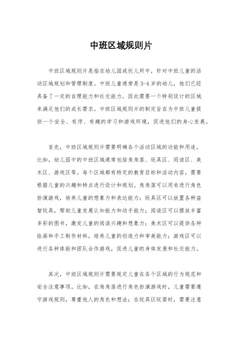 中班区域规则片