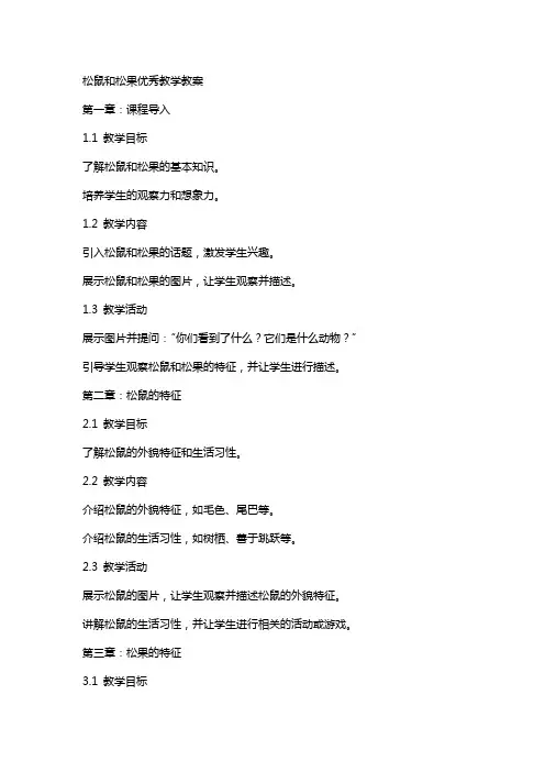 松鼠和松果教学教案