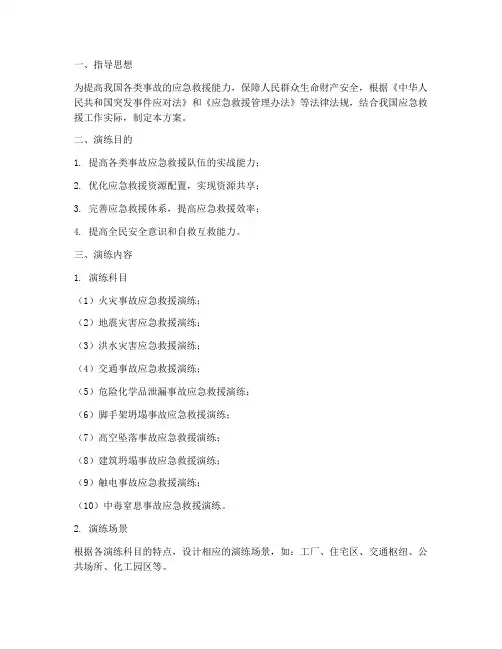 各类事故应急救援演练方案