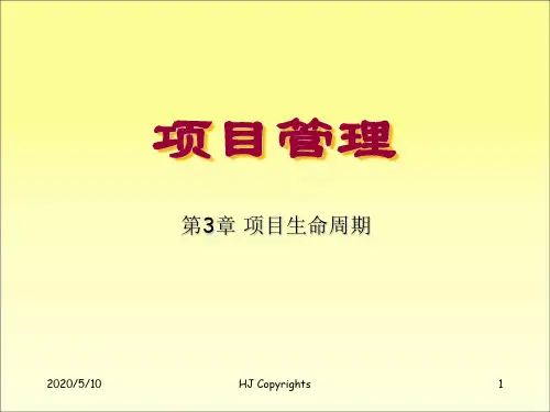项目生命周期的定义
