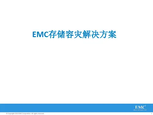 EMC存储容灾种解决方案(专业方案)