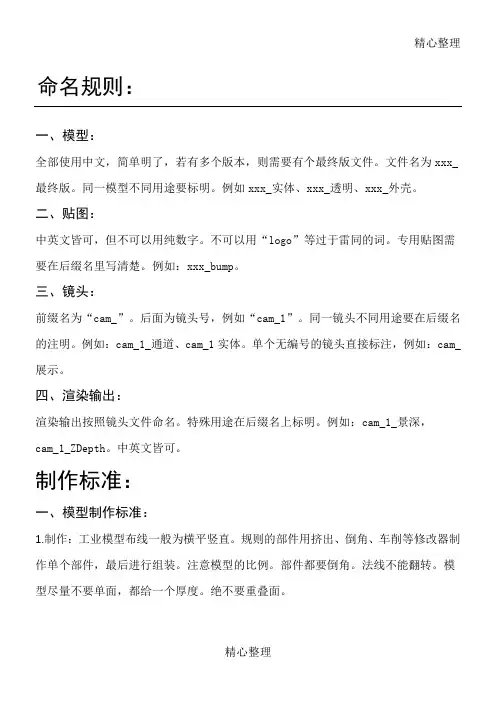 三维动画制作准则