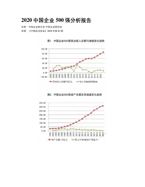 2020中国企业500强分析报告