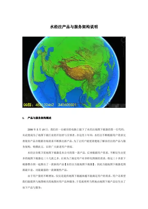 水经注卫星地图下载产品与服务架构说明