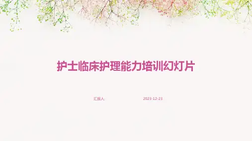 护士临床护理能力培训幻灯片
