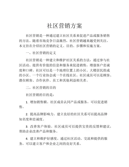 社区营销方案