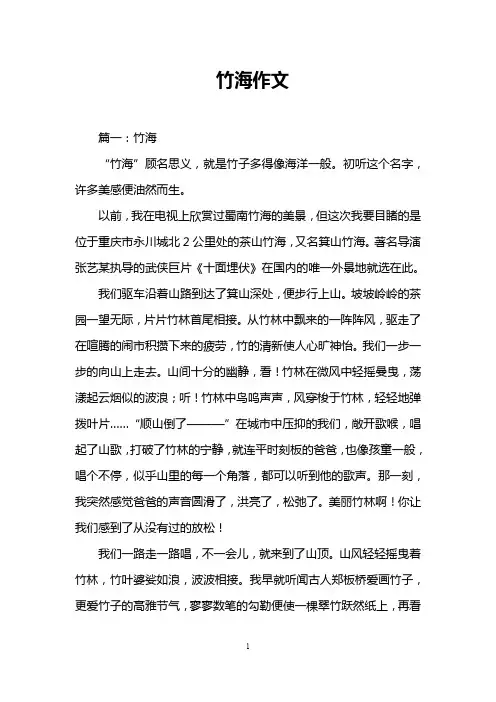 竹海作文