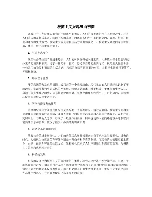 极简主义兴起缘由初探