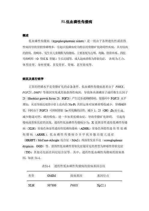 低血磷性佝偻病诊疗指南【2019版】