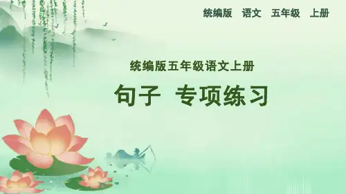 部编版语文五年级上册《句子专项练习》