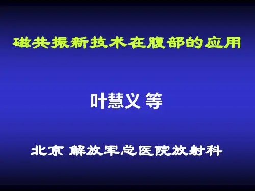 磁共振新技术在腹部的应用-34页精品文档