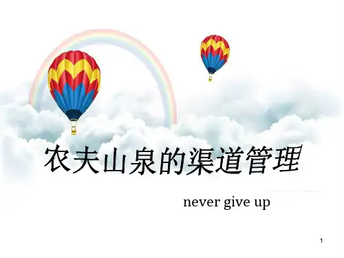 农夫山泉渠道策略PPT课件