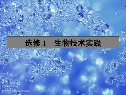 高考生物一轮复习课件-选修1 生物技术实践 选修1.1