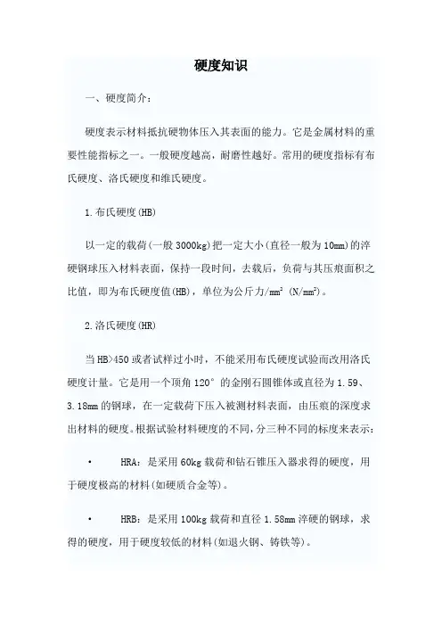硬度知识