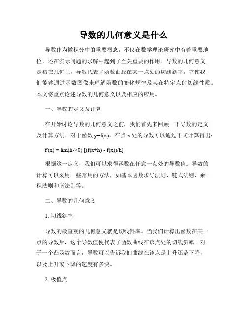 导数的几何意义是什么