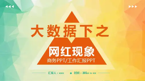 大数据时代下的网红现象分析与思考PPT模板