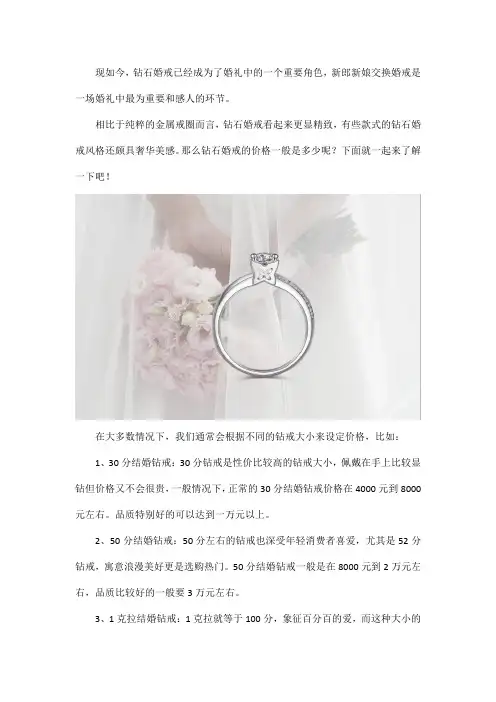 ITEN结婚钻戒一般价格是多少
