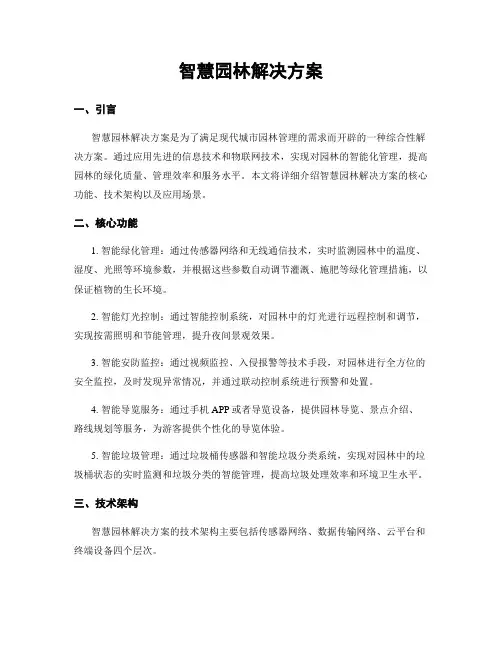 智慧园林解决方案