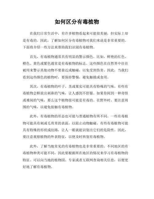 如何区分有毒植物