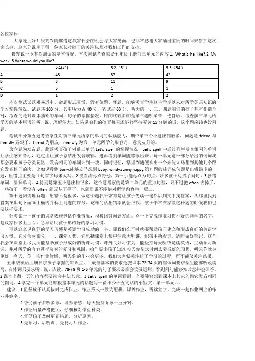 2015.11家长会发言稿
