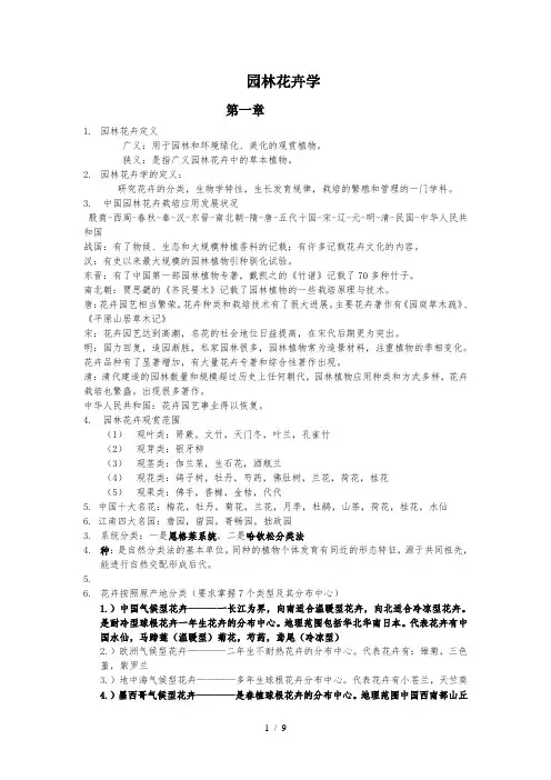 园林花卉学