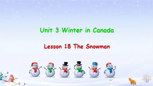 Lesson18Thesnowman(课件)冀教版英语六年级上册