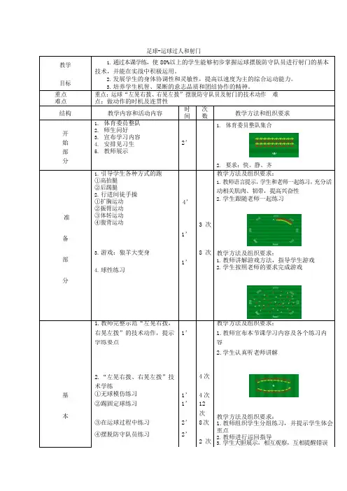 足球-运球过人和射门