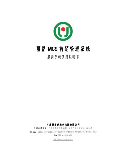 丽晶MCS报表系统