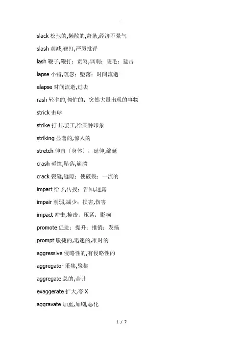 考研单词-形近词